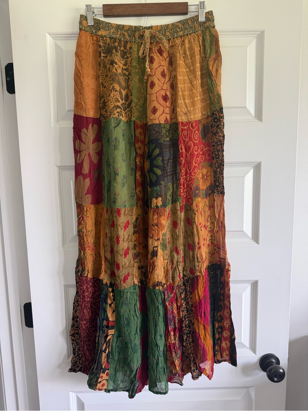 Young Threads Wide Leg Boho Patchwork Pants NWT